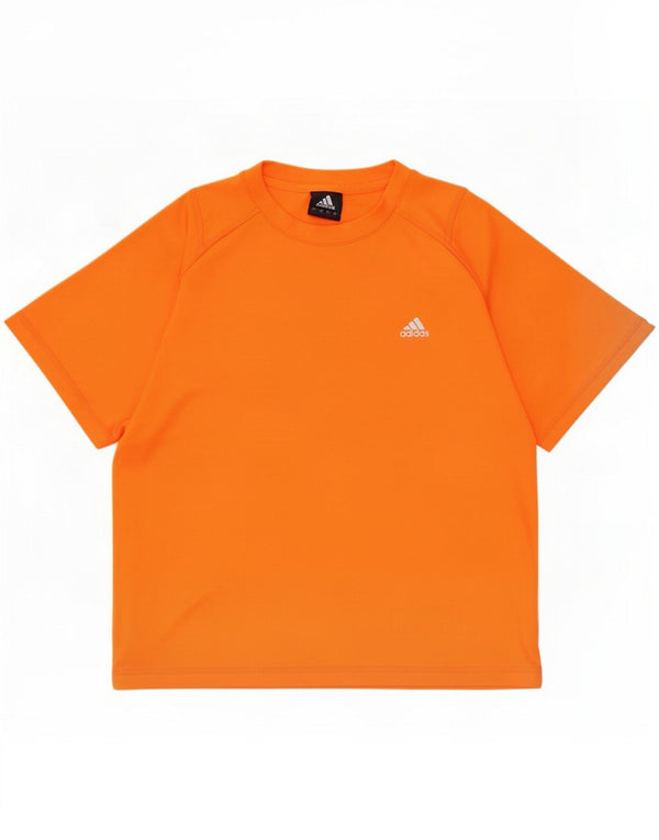 Ανδρικό T-Shirt Climalite Adidas Top μεσαίο πορτοκαλί πολυεστέρας