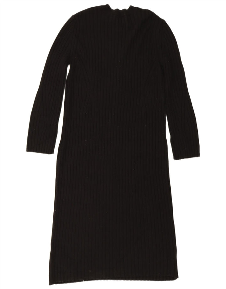 Zara Γυναικείο Jumper Φόρεμα UK 14 Medium Black