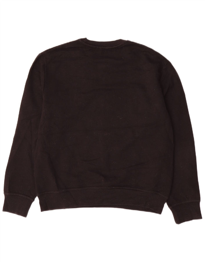 Zara Γυναικεία Φούτερ Jumper UK 14 Medium Black Cotton