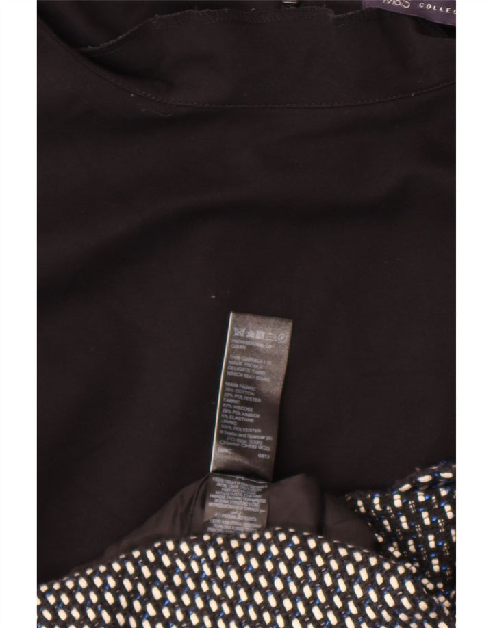 Marks & Spencer Γυναικείο Φόρεμα Shift UK 20 2XL Μαύρο γεωμετρικό βαμβακερό