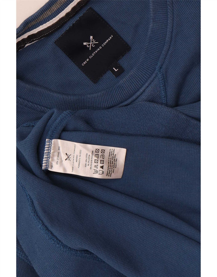 Ανδρικό φούτερ Crew Clothing Jumper μεγάλο μπλε βαμβακερό