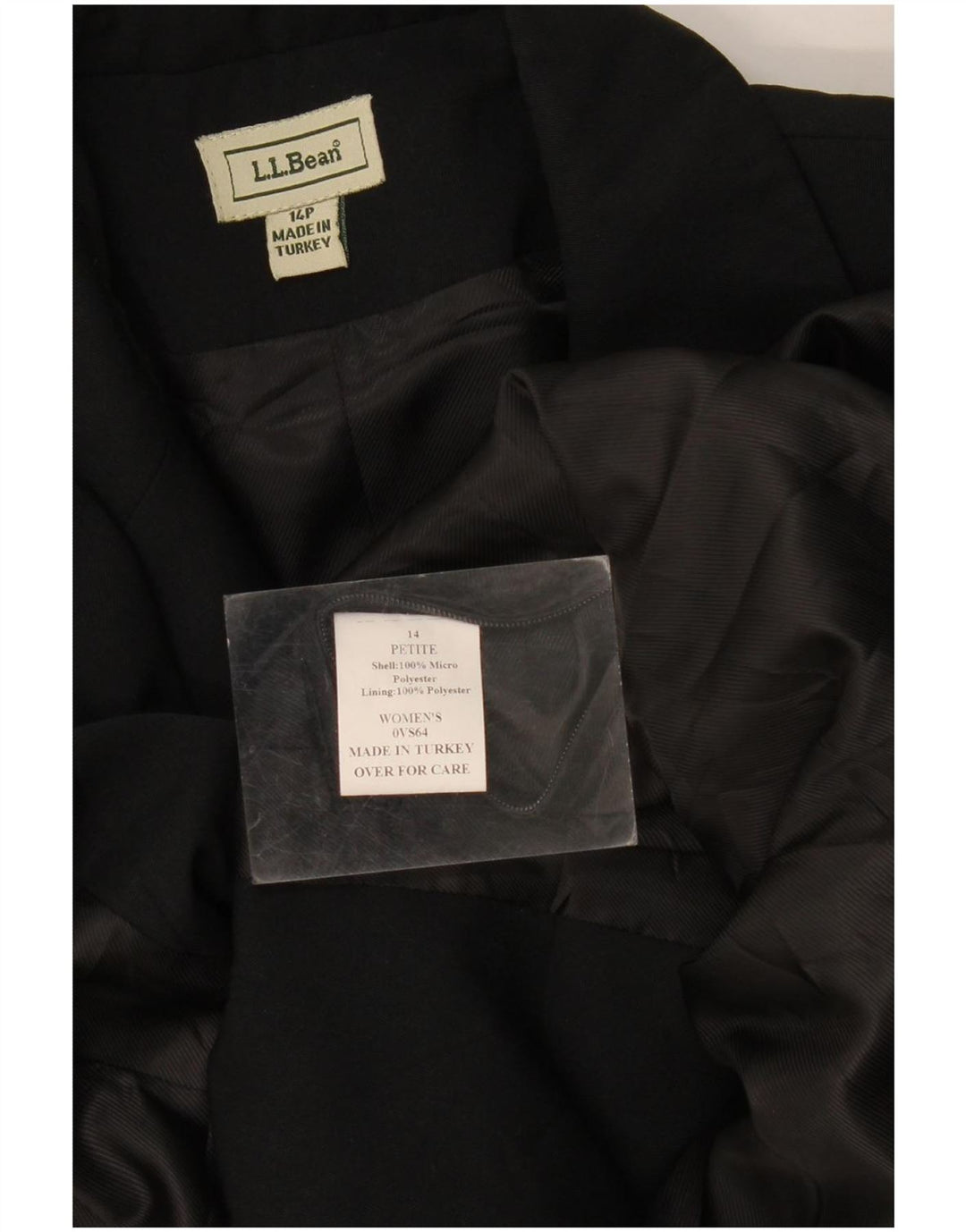 L.L.Bean Γυναικείο Μπουφάν σακάκι με 3 κουμπιά US 14 XL Μαύρο πολυεστέρα