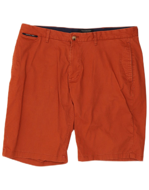 SCOTCH & SODA Mens Chino Shorts W36 Large Orange Cotton