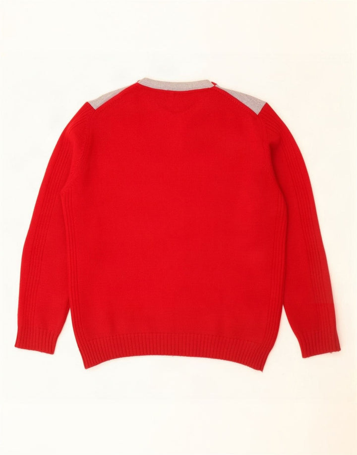 Ανδρικό πουλόβερ Trussardi Jeans Crew Jumper με μεσαίο κόκκινο χρώμα