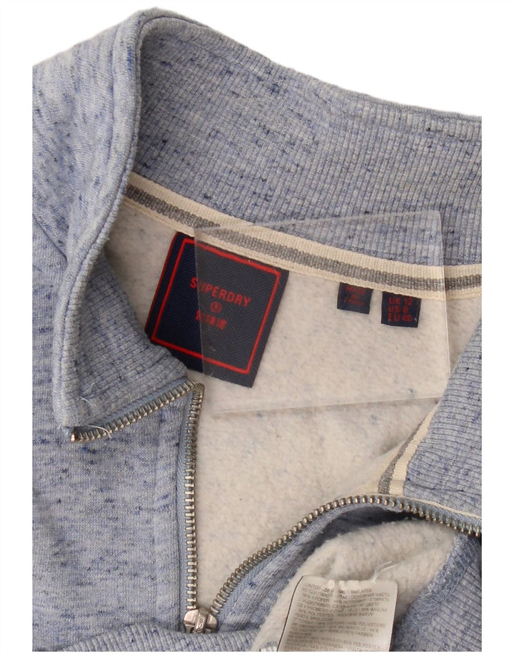 Γυναικείο φούτερ με φερμουάρ SUPERDRY Jumper UK 12 Medium Blue Flecked