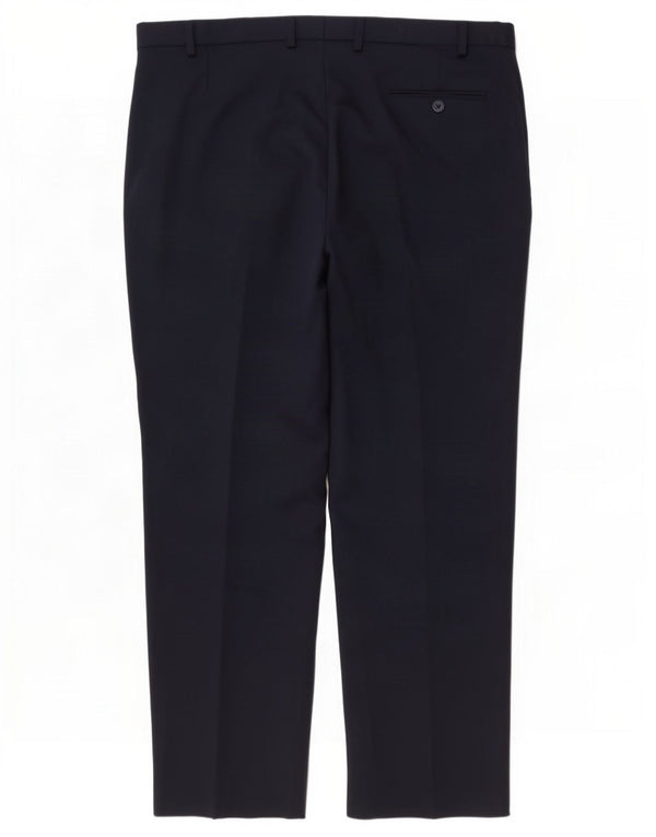 Ανδρικό παντελόνι με κανονική εφαρμογή Marks & Spencer W44 L31 Navy Blue Polyester