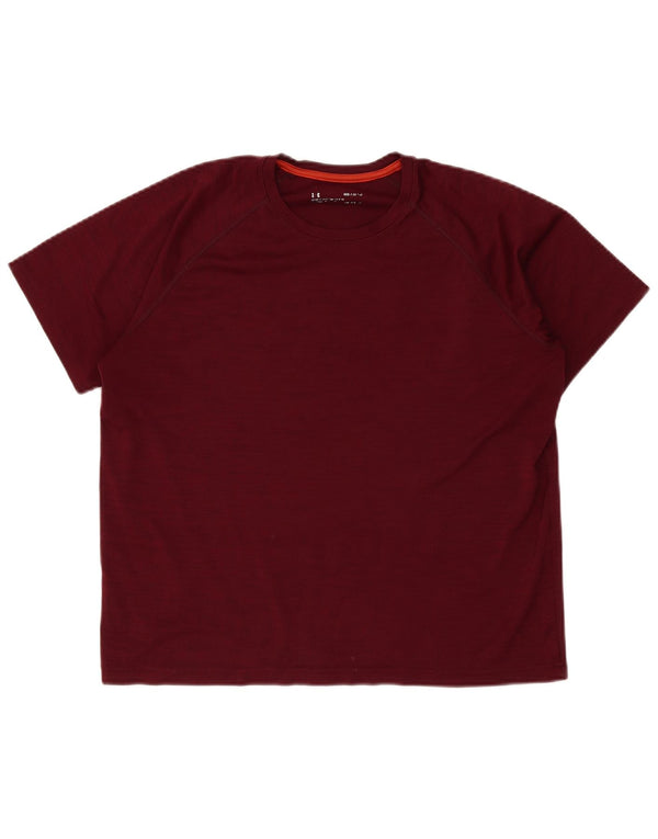 Ανδρικό μπλουζάκι Under Armour Heat Gear Top Medium Burgundy