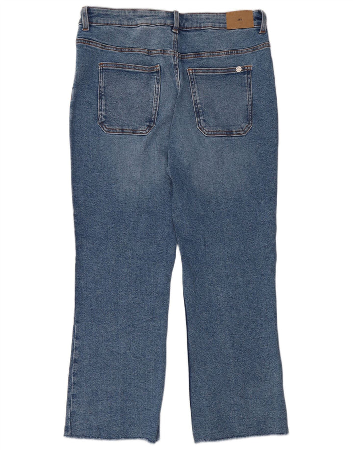 Zara Γυναικείο Straight Jeans EU 42 Large W32 L27 Blue