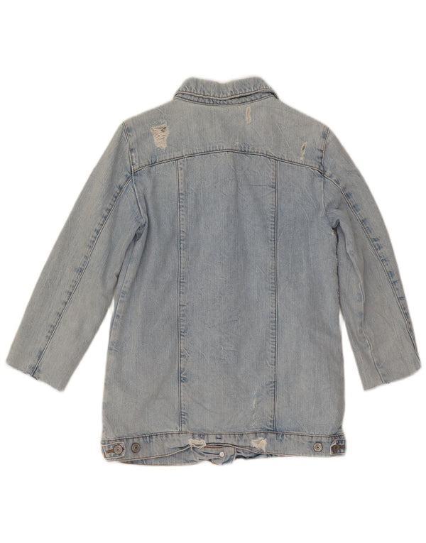 Zara Γυναικείο τζιν μπουφάν με 3/4 μανίκια UK 6 XS μπλε βαμβακερό