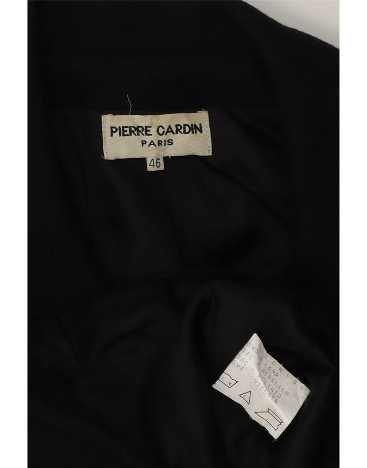 Pierre Cardin Γυναικείο Μπουφάν σακάκι με 4 κουμπιά IT 46 μεγάλο μαύρο μαλλί