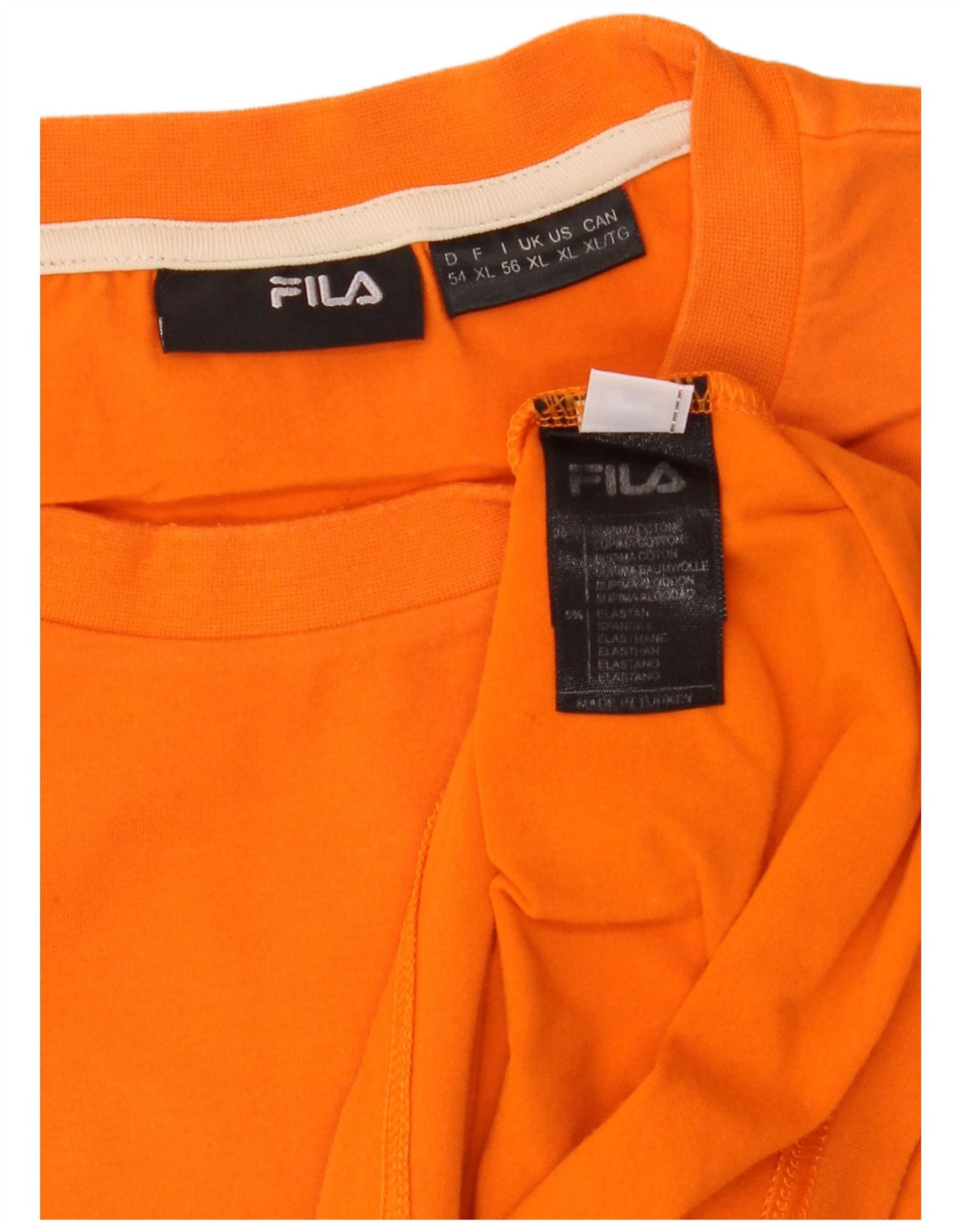 Ανδρικό T-Shirt Fila Top XL Orange Colourblock Βαμβακερό