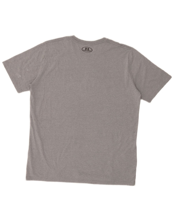 Under Armour Ανδρικό Heat Gear Graphic T-Shirt Top XL Γκρι βαμβακερό