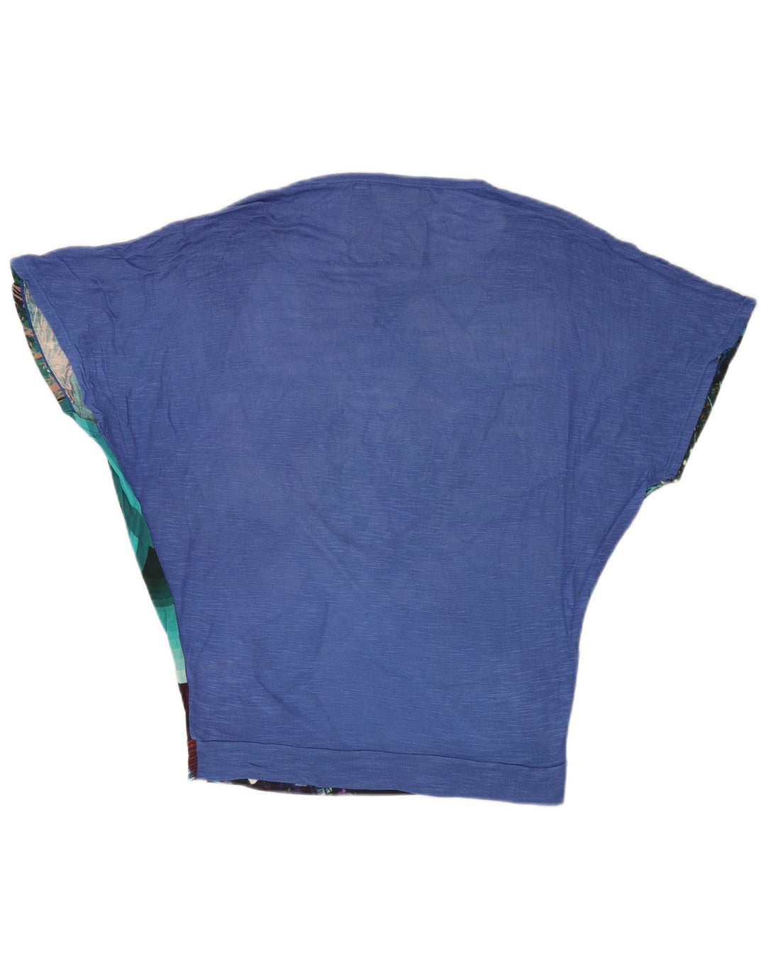 DESIGUAL γυναικεία μπλούζα μπλούζα τοπ UK 10 Small Blue Floral Viscose