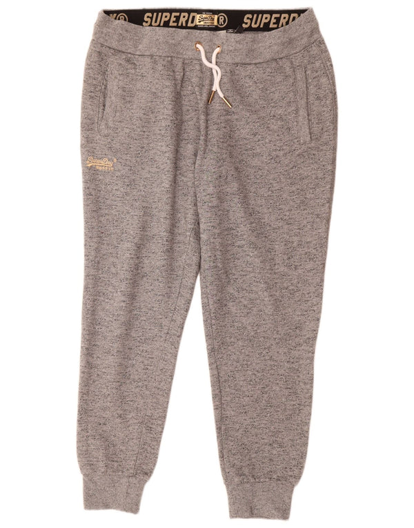 Superdry γυναικεία φόρμα παντελόνι Joggers UK 16 Large Grey Flecked Cotton