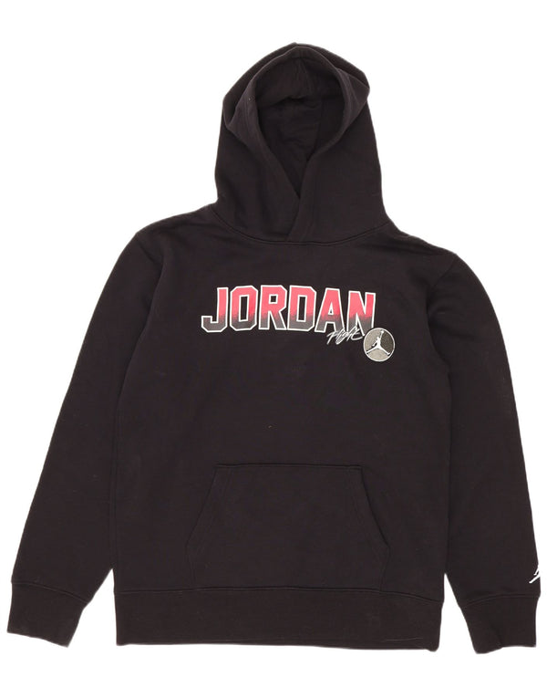 Jordan Boys Graphic Hoodie Jumper 12-13 ετών μεγάλο μαύρο βαμβακερό
