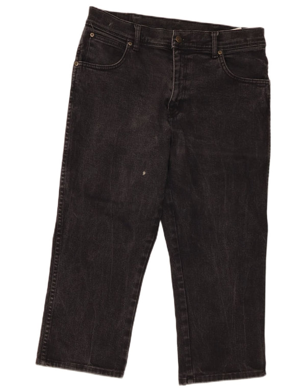 Ανδρικό τζιν ίσιο Wrangler Capri Regular Fit W34 L22 Μαύρο βαμβακερό