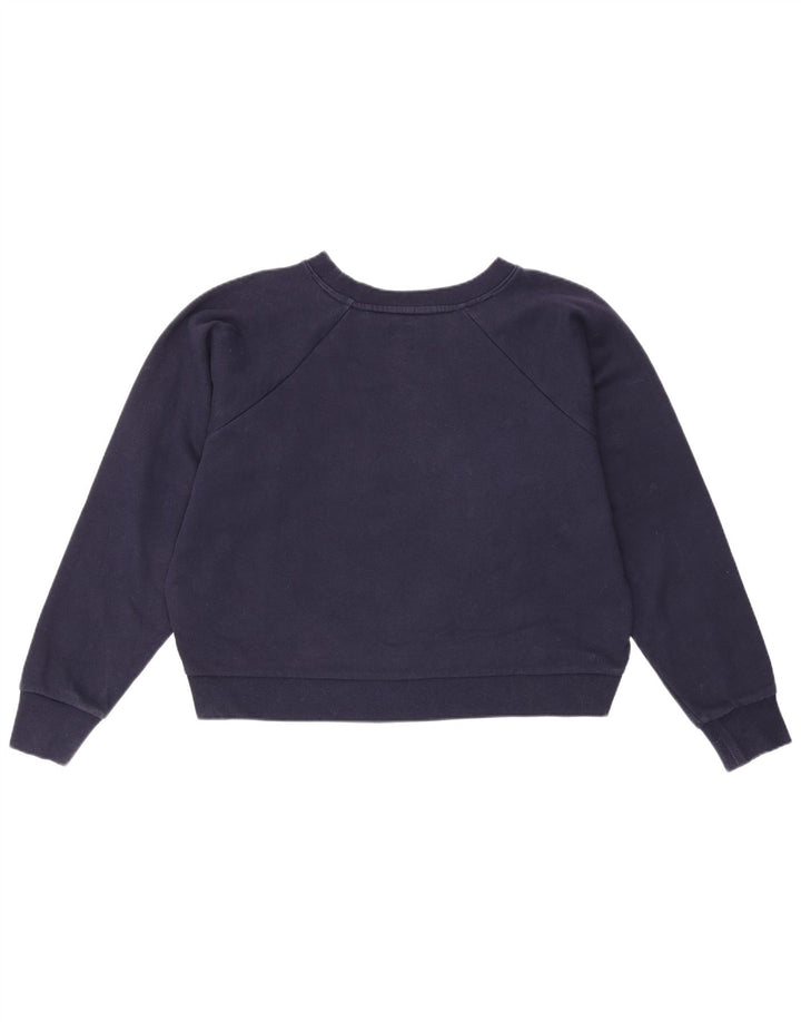 Gap Γυναικεία Crop Graphic Φούτερ Jumper UK 10 Small Navy Blue