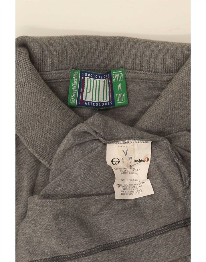 Sergio Tacchini Ανδρικό Πόλο Μπλουζάκι IT 50 Μεσαίο Γκρι Βαμβακερό