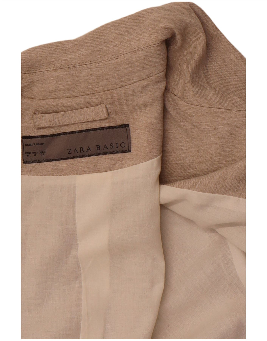 ZARA Γυναικείο Μπουφάν 1 Κουμπί Blazer UK 12 Μεσαίο Καφέ