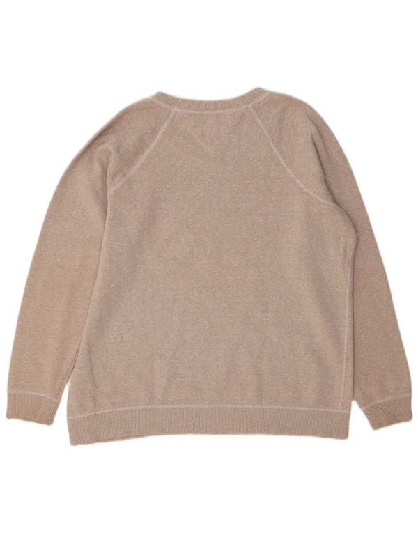 Tommy Hilfiger Γυναικεία γραφική φούτερ Jumper UK 10 Small Beige Flecked