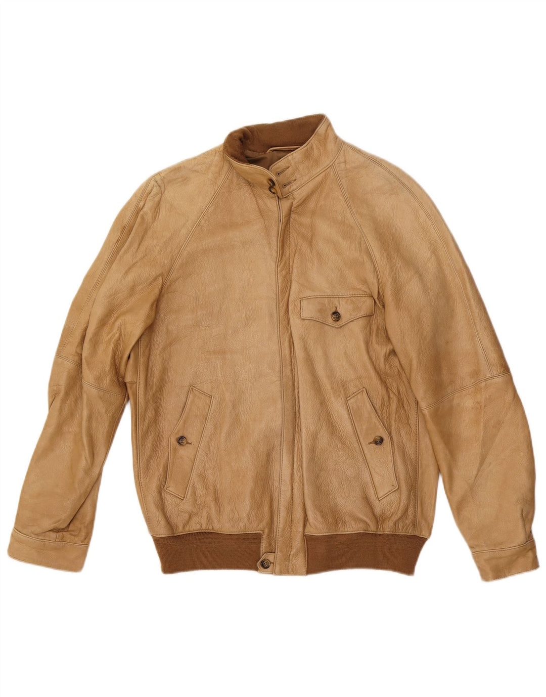 Ανδρικό Δερμάτινο Μπουφάν VINTAGE UK 38 Medium Beige Leather