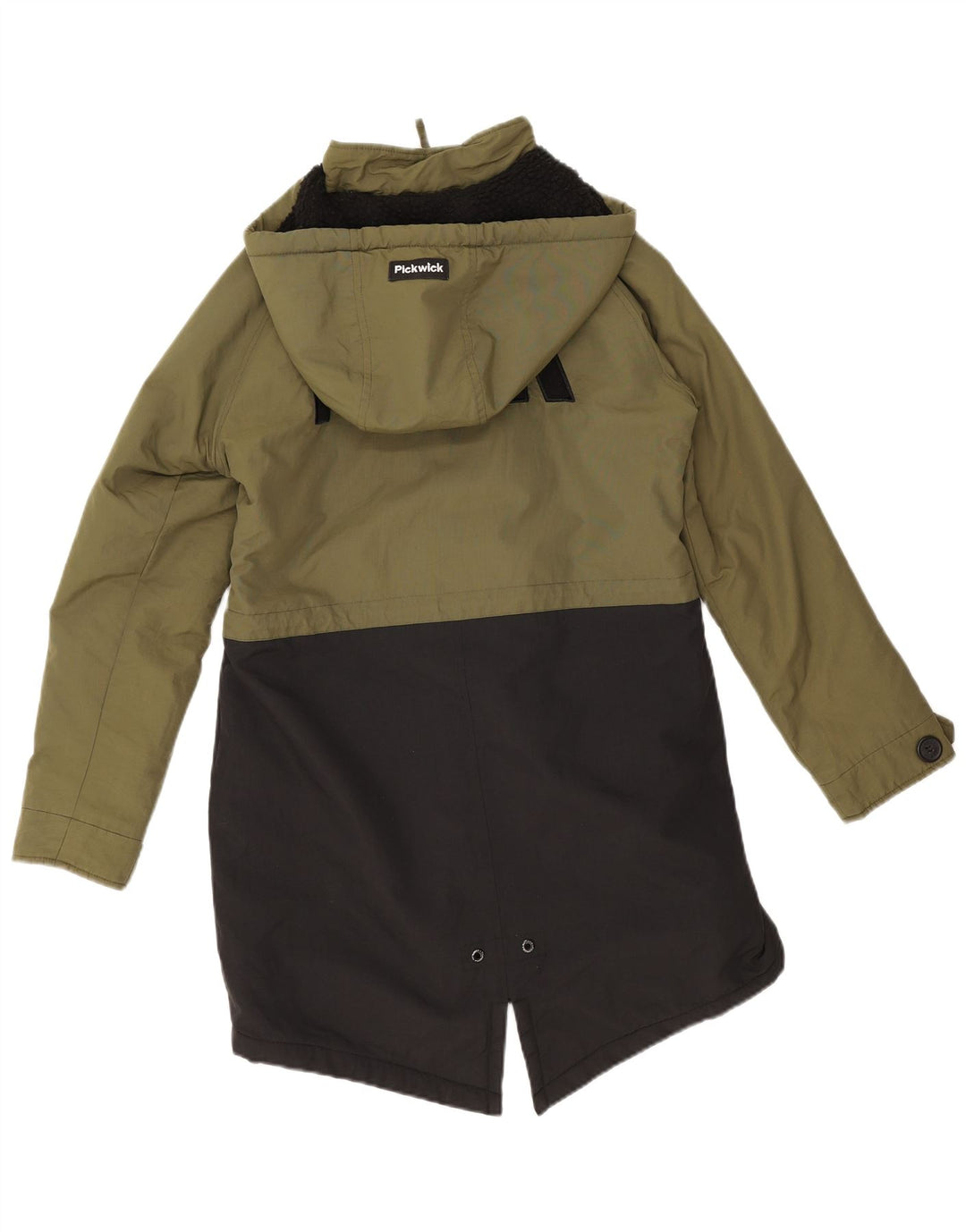 Pickwick γυναικείο μπουφάν με κουκούλα Parka UK 10 Small Green Colourblock