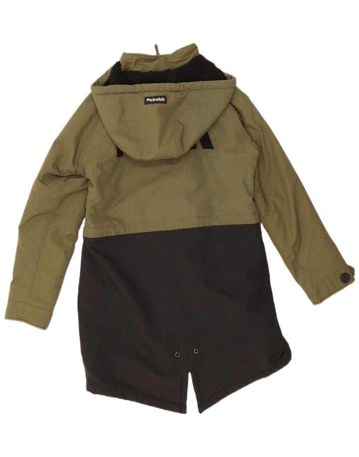 Pickwick γυναικείο μπουφάν με κουκούλα Parka UK 10 Small Green Colourblock