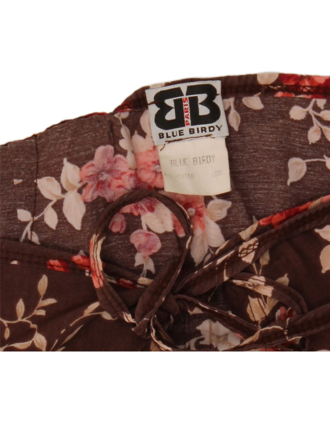 VINTAGE Womens Wrap Skirt W35 Large Brown Floral Polyester Vintage Vintage and Second-Hand Vintage from Messina Hembry 