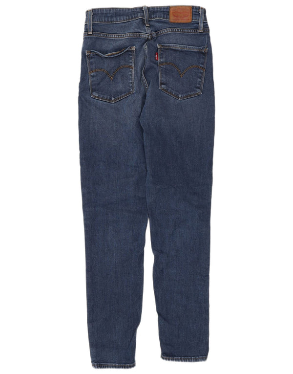 Levi's Womens 721 High Rise Skinny Jeans W27 L30 Blue Lyocell