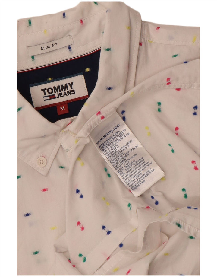 Ανδρικό πουκάμισο Tommy Hilfiger Slim Fit Βαμβακερό μεσαίο λευκό με στίγματα