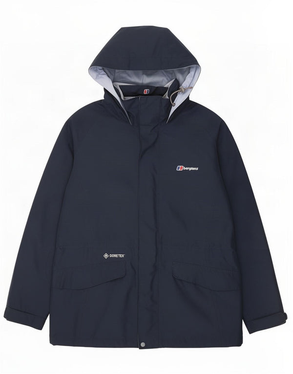 Γυναικείο μπουφάν βροχής με κουκούλα Berghaus UK 14 Large Navy Blue Polyester