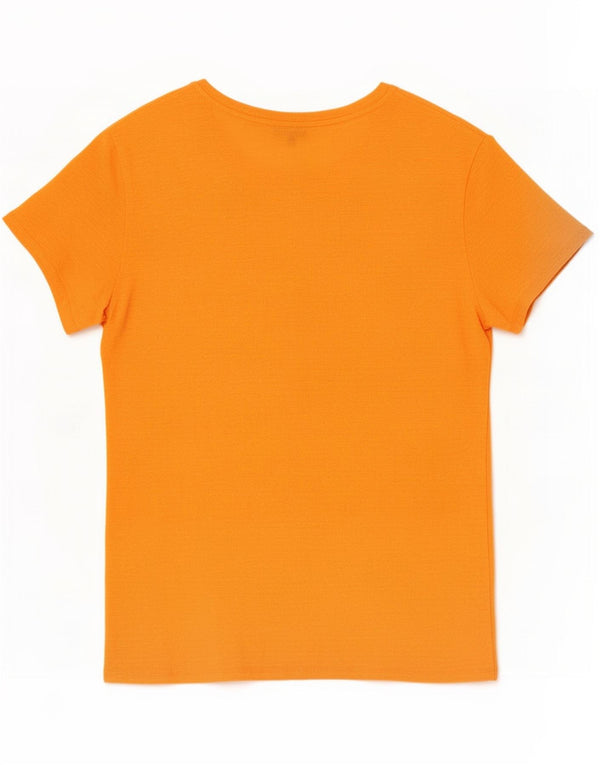 Massimo Dutti Γυναικείο T-Shirt Top UK 14 Medium Orange
