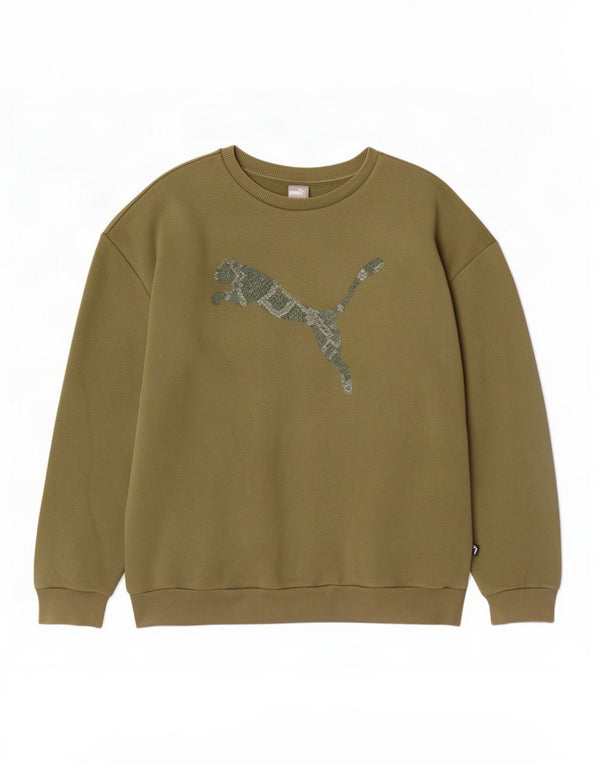 Ανδρικό γραφικό φούτερ Puma Jumper XL Χακί βαμβακερό