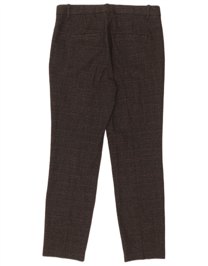 Zara Γυναικείο λεπτό παντελόνι Chino Medium W28 L27 Γκρι πολυεστέρας Houndstooth