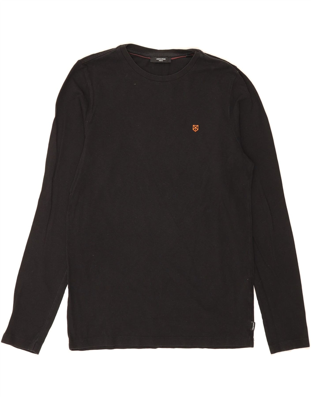 JACK & JONES Mens Top Long Sleeve Small Black Cotton Vintage Jack & Jones and Second-Hand Jack & Jones from Messina Hembry 