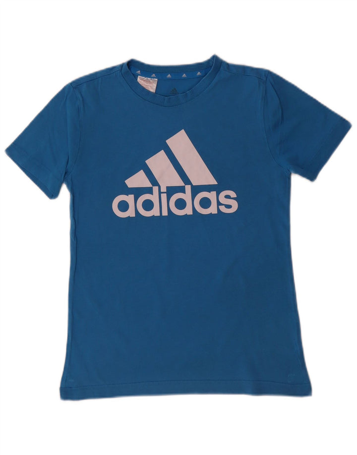 Adidas Boys Graphic T-Shirt Top 11-12 ετών Μπλε βαμβακερό