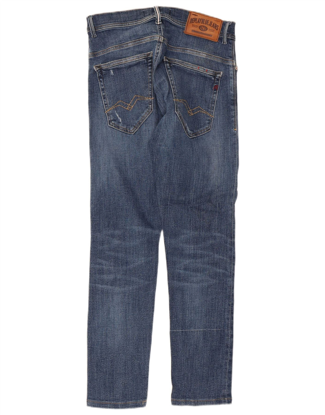 Replay Ανδρικό Anbass Distressed Slim Jeans W30 L27 Μπλε βαμβακερό