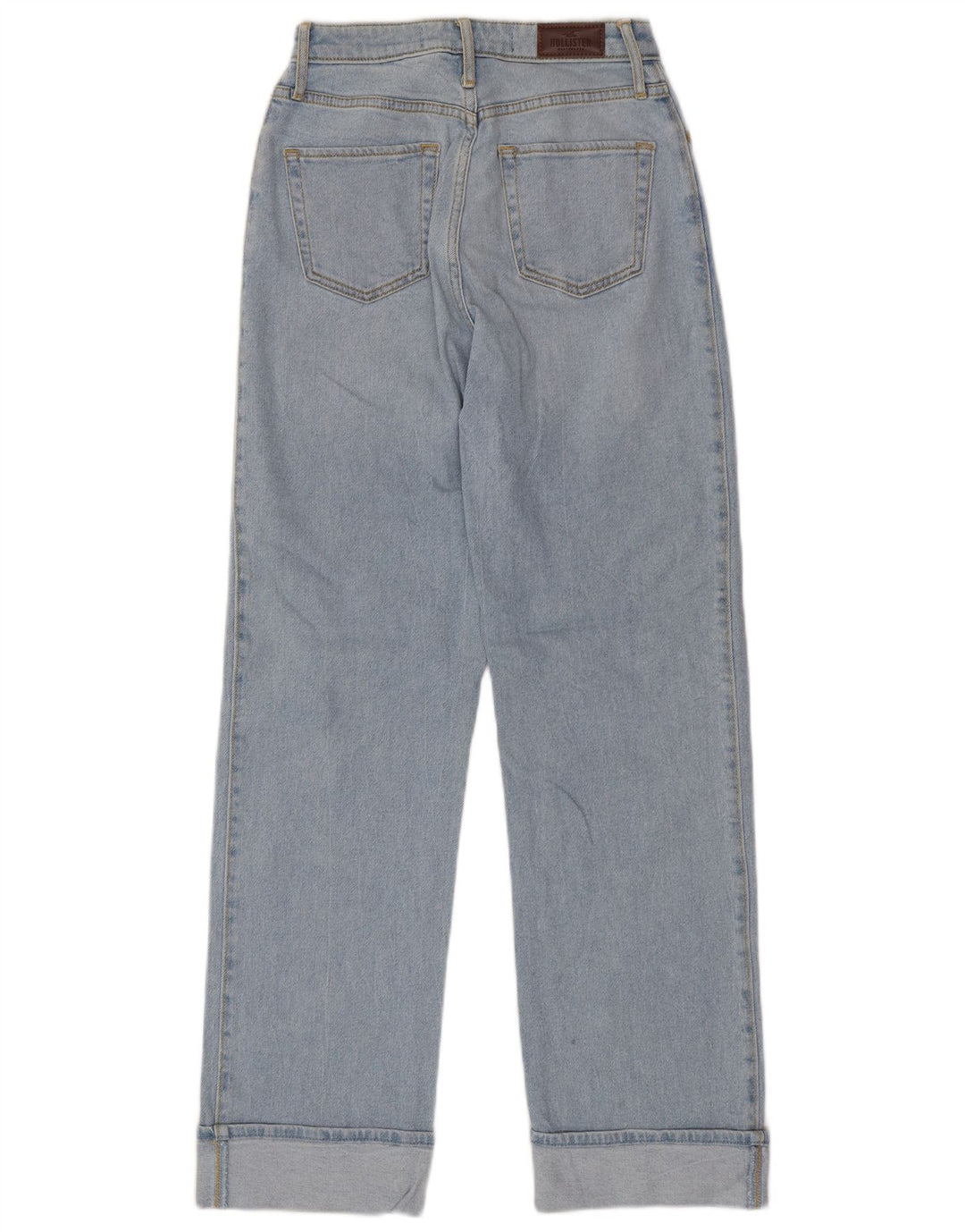 Γυναικείο ψηλό ίσιο τζιν HOLLISTER W25 L31 Μπλε βαμβακερό