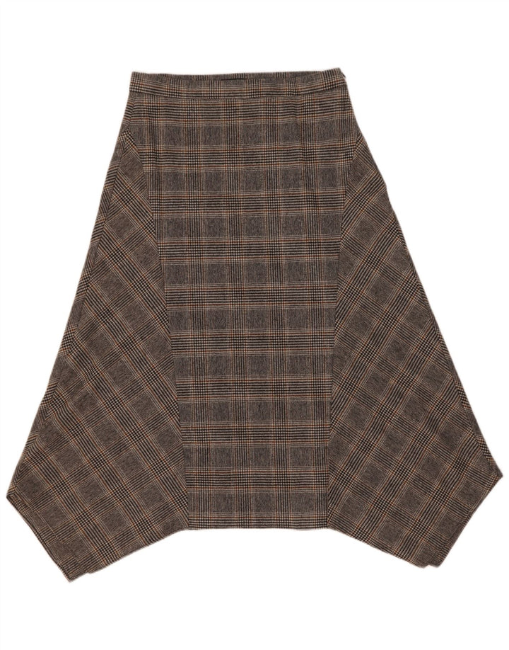 Massimo Dutti Γυναικεία ασύμμετρη φούστα EU 40 Medium W30 Grey Check Wool