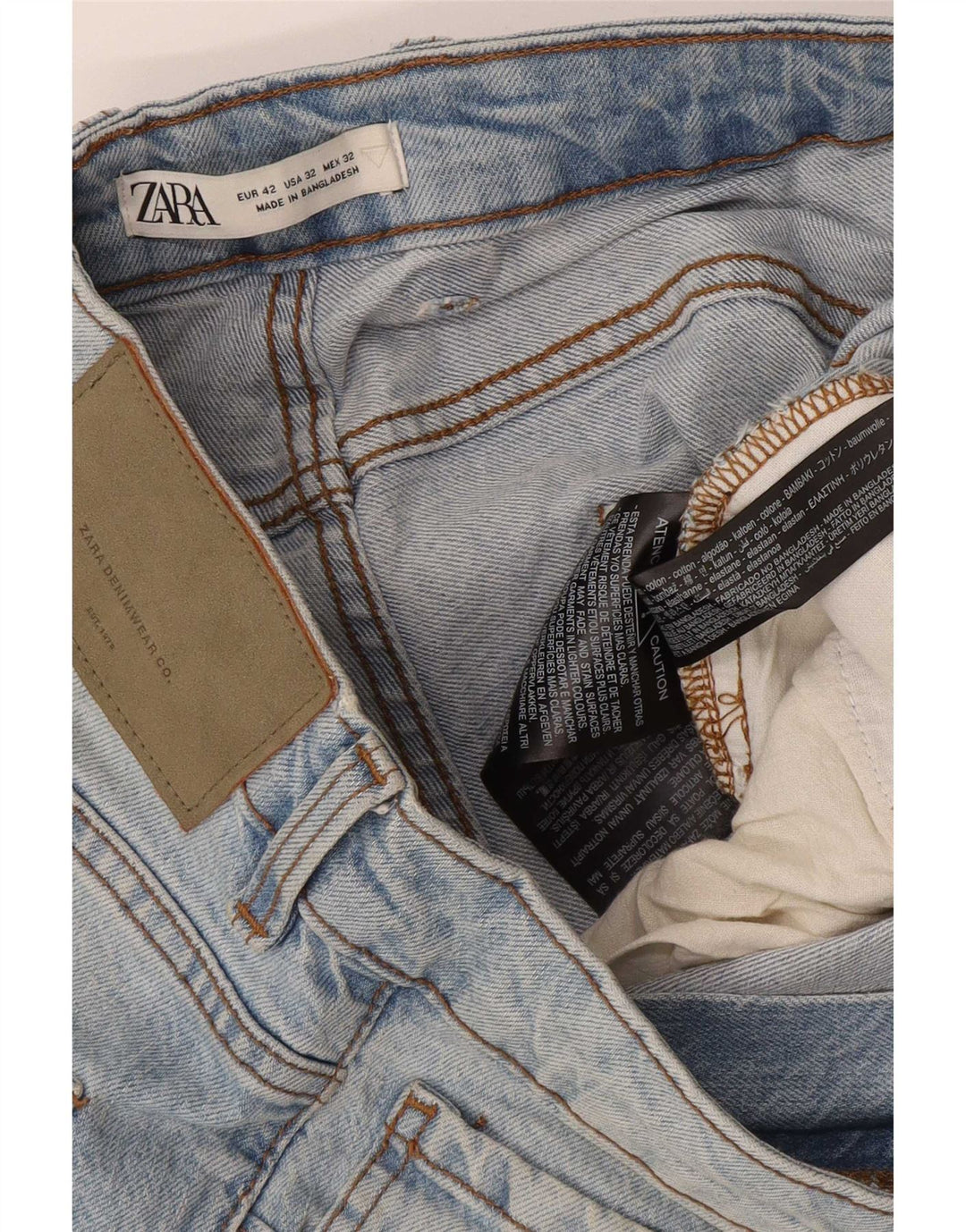 Zara Ανδρικό τζιν σορτς EU 42 μεγάλο W32 Μπλε βαμβακερό