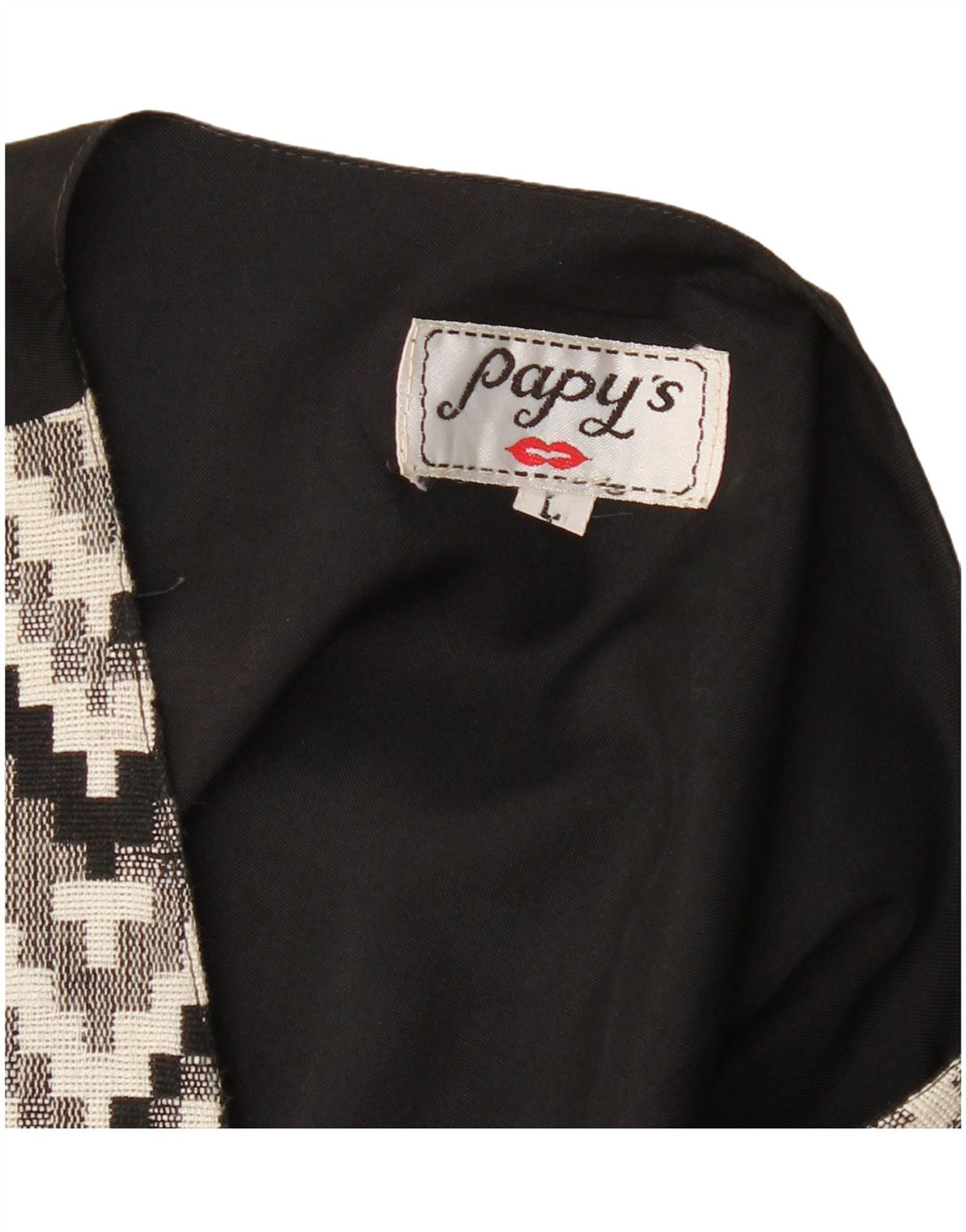 Vintage Ανδρικό Γιλέκο Μεγάλο Μαύρο Γεωμετρικό