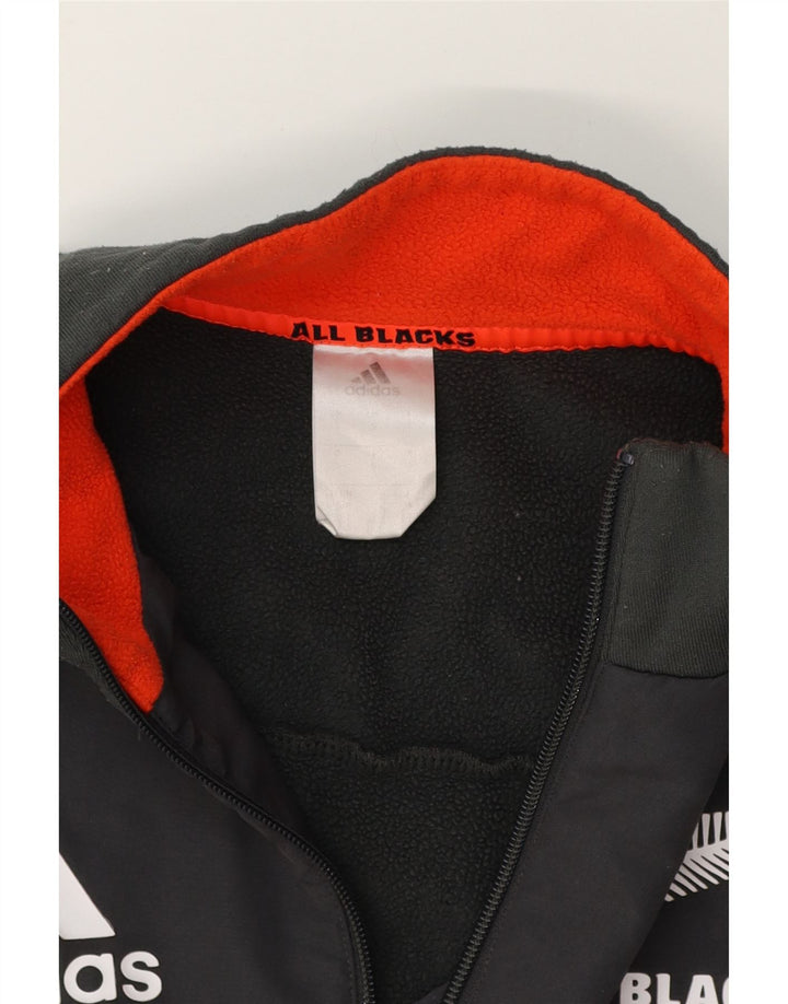 ADIDAS Mens Graphic Pullover Tracksuit Top Small Black Colourblock Vintage Adidas and Second-Hand Adidas from Messina Hembry 