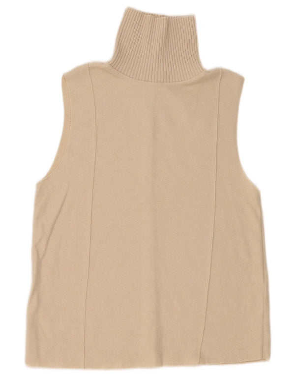 Zara Γυναικείο Γιλέκο Tank Top UK 14 Medium Beige Polyester