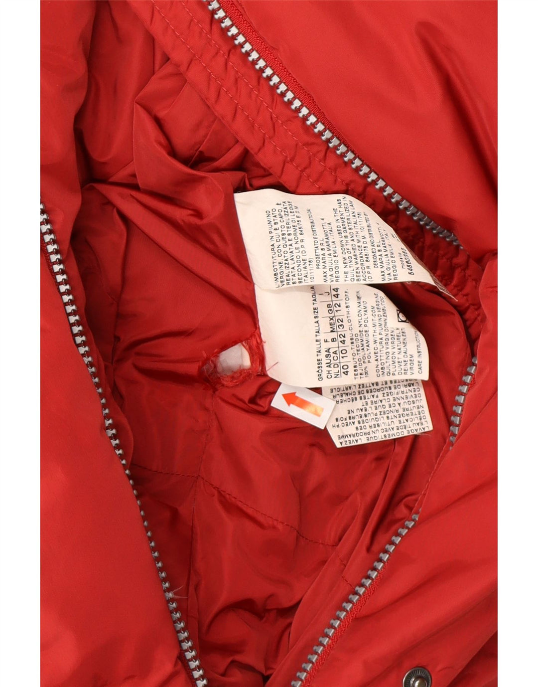 MAX MARA Γυναικείο Σαββατοκύριακο με επένδυση UK 12 Μεσαίο κόκκινο πολυαμίδιο χειμώνα