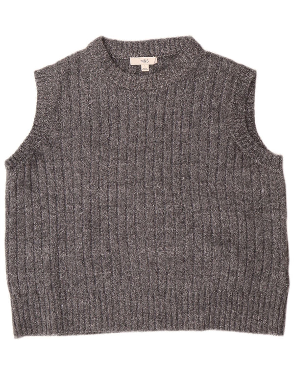 MARKS & SPENCER Γυναικείο γιλέκο Crop Tank Top UK 16 Large Grey Polyester