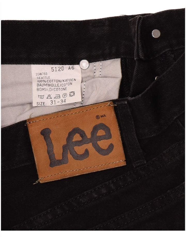 Lee Mens Seattle Straight Jeans W31 L34 Μαύρο βαμβακερό