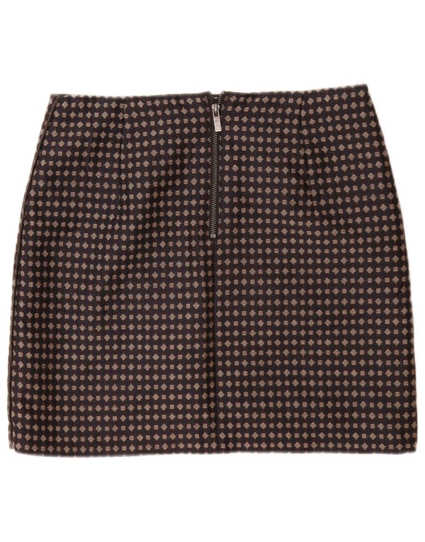 Marks & Spencer Γυναικεία ίσια φούστα UK 10 Small W30 Black Geometric