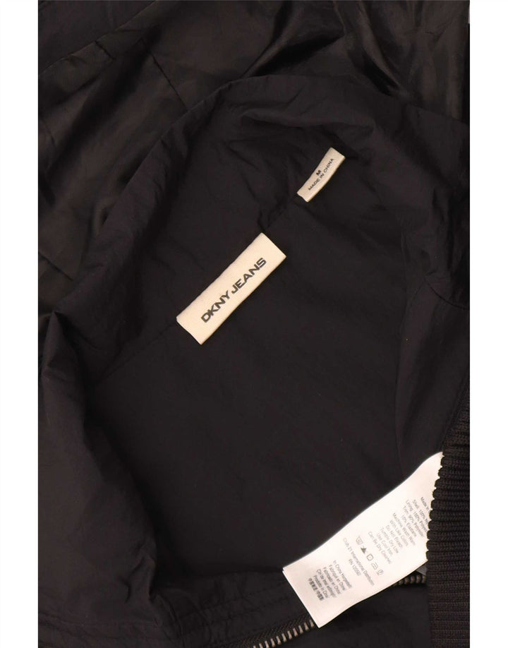 Dkny Γυναικείο Bomber Jacket UK 14 Medium Black Nylon
