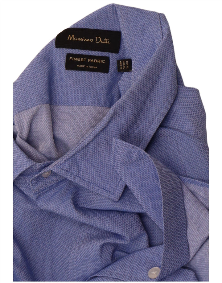 Ανδρικό πουκάμισο Massimo Dutti XL Μπλε