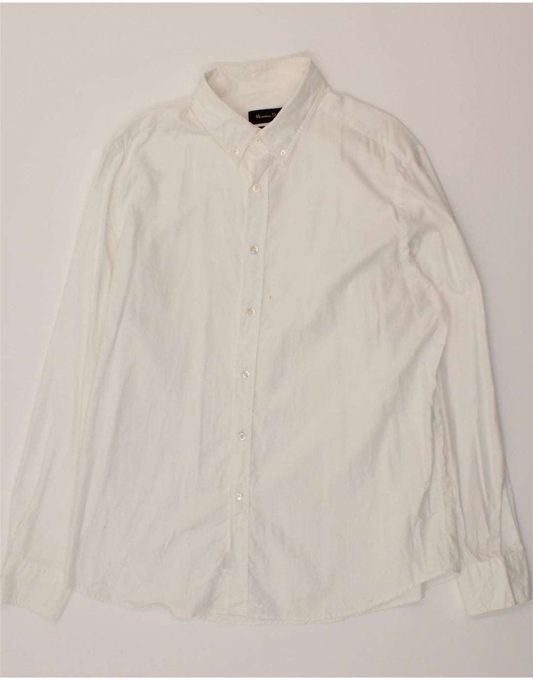 MASSIMO DUTTI Mens Finest Fabric Shirt XL White Cotton Vintage Massimo Dutti and Second-Hand Massimo Dutti from Messina Hembry 
